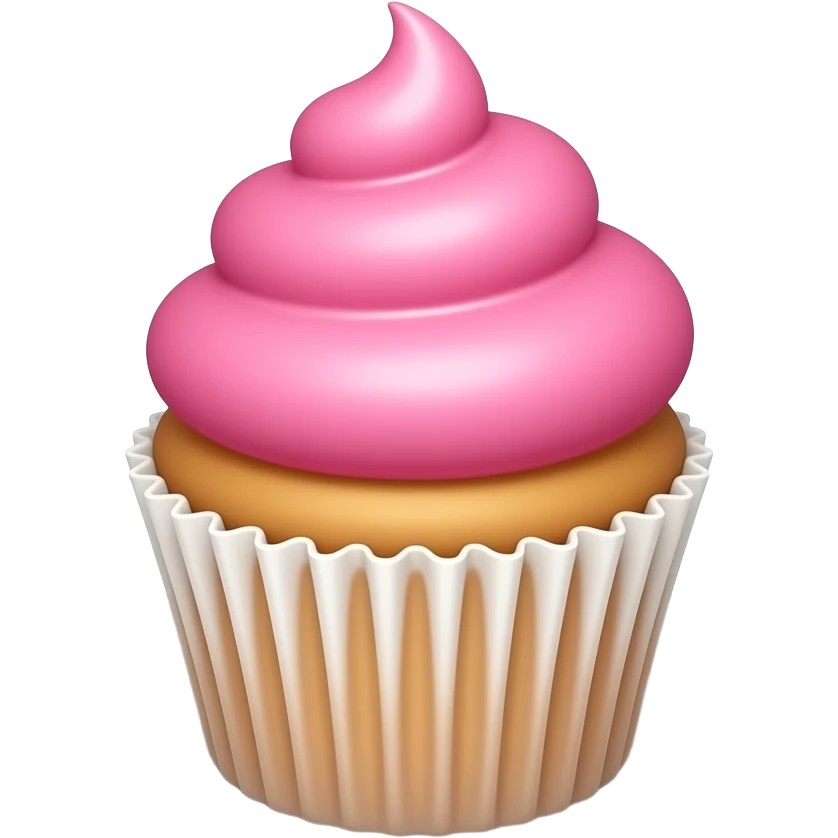 Cupcake with pink icing emoji