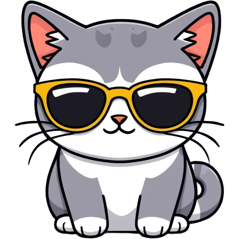 Cat with sunglasses emoji