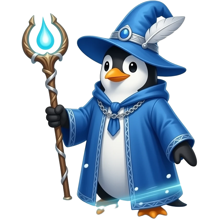 Penguin Wizard emoji