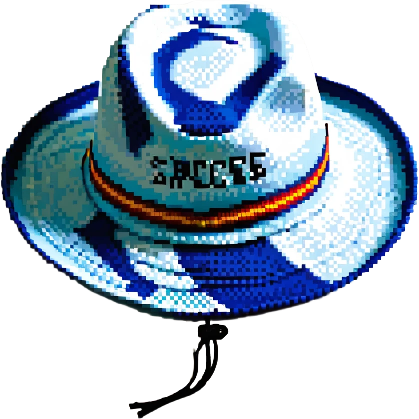 Синяя спортивная панамка со шнурком и надписью SPACEME, no background emoji