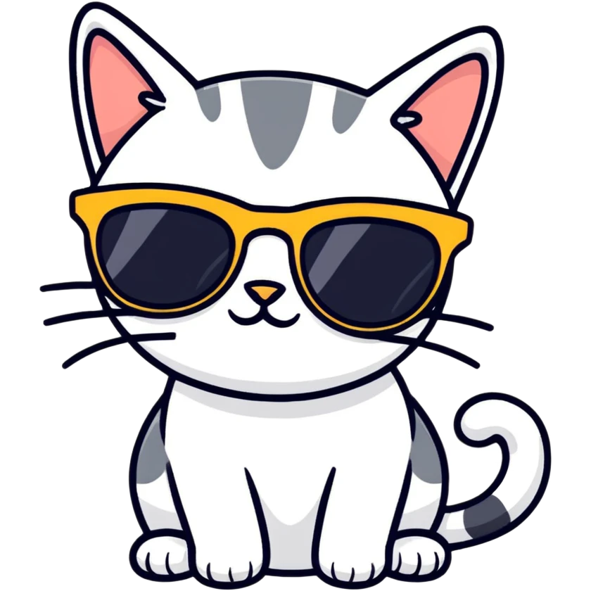 Cat with sunglasses emoji