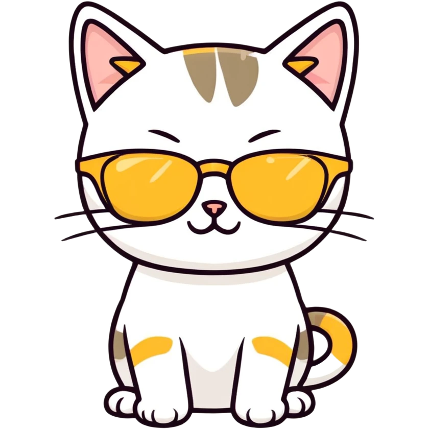 Cat with sunglasses emoji
