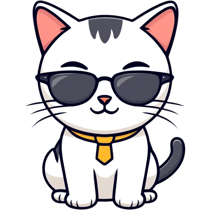 Cat with sunglasses emoji