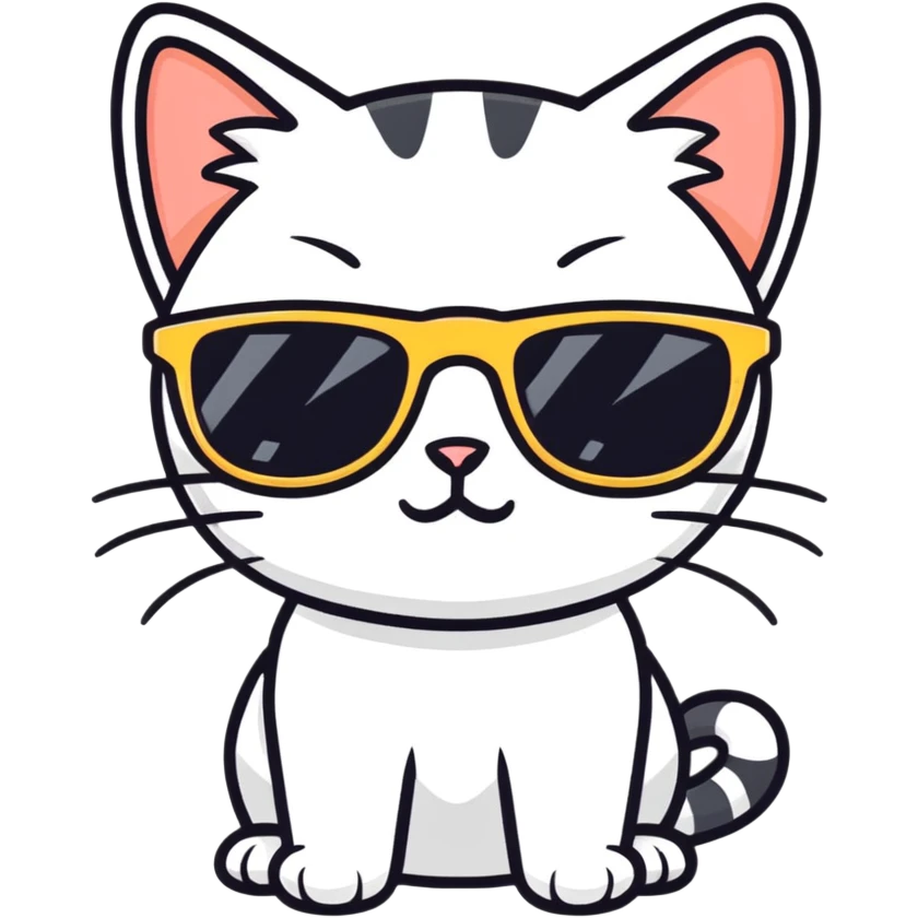 Cat with sunglasses emoji