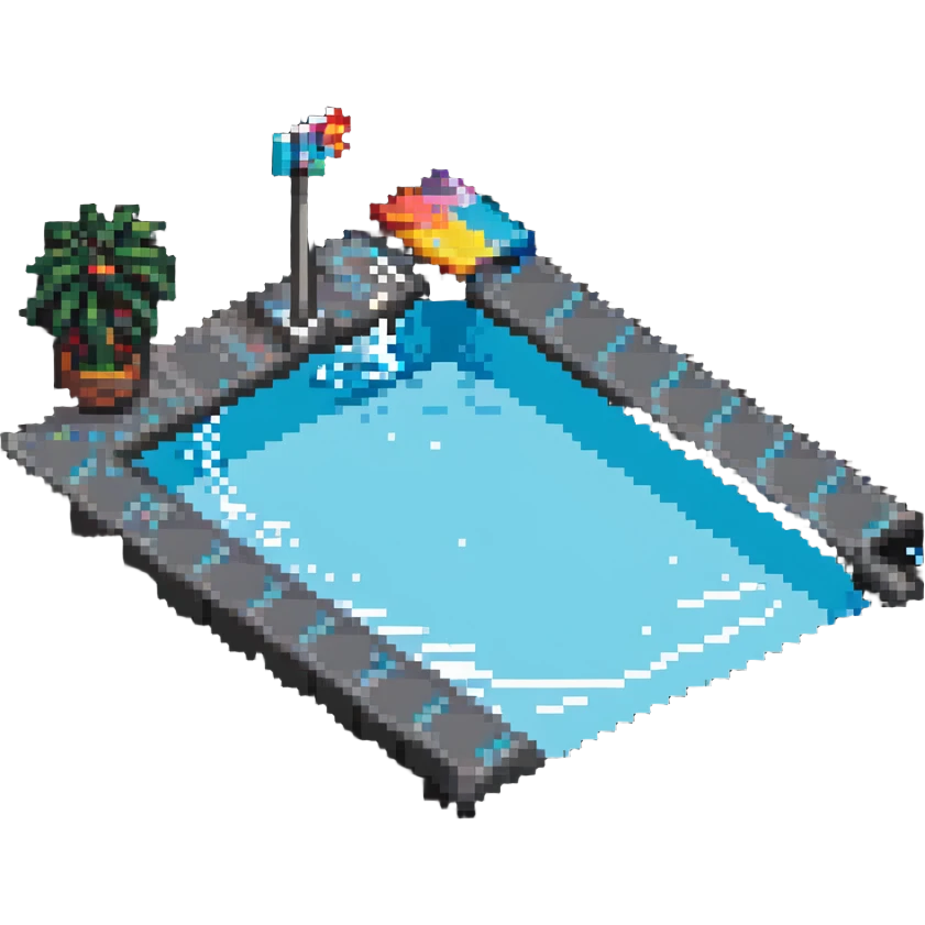 swimming pool with diving board emoji