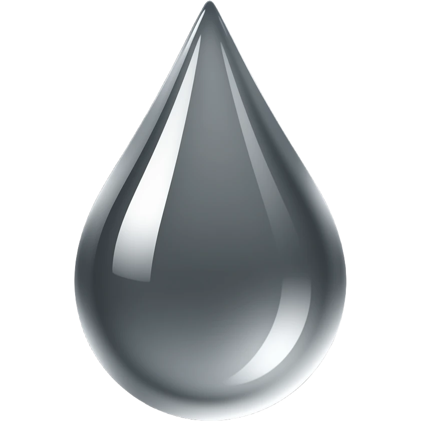 Grey drop emoji
