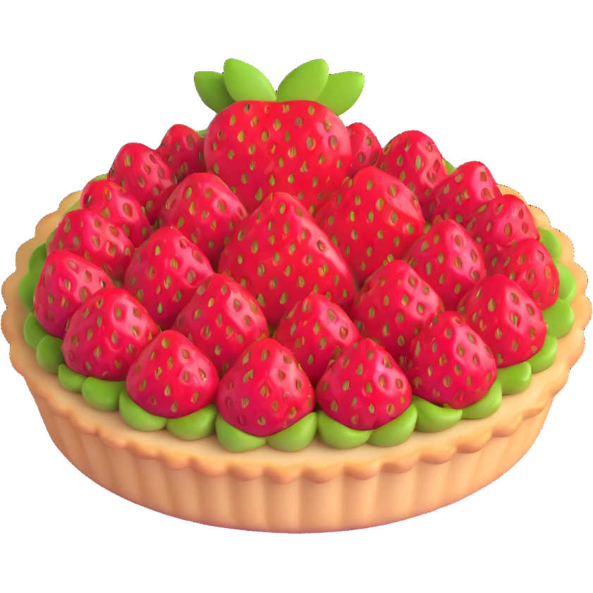 strawberry tart seen from above emoji