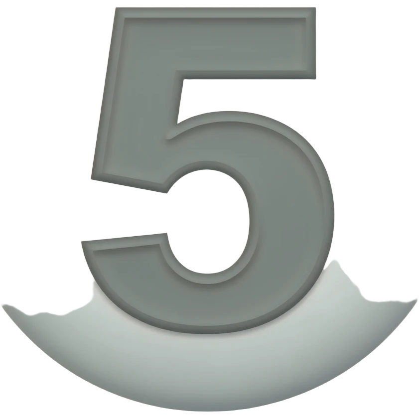Number 5 emoji