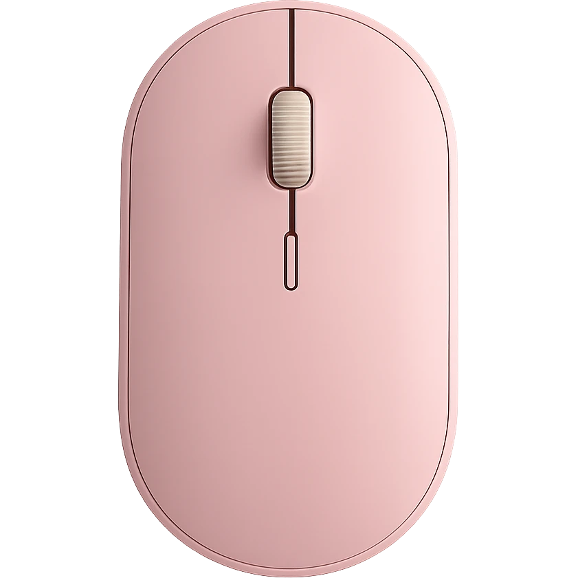 pink wireless mouse, stylish emoji