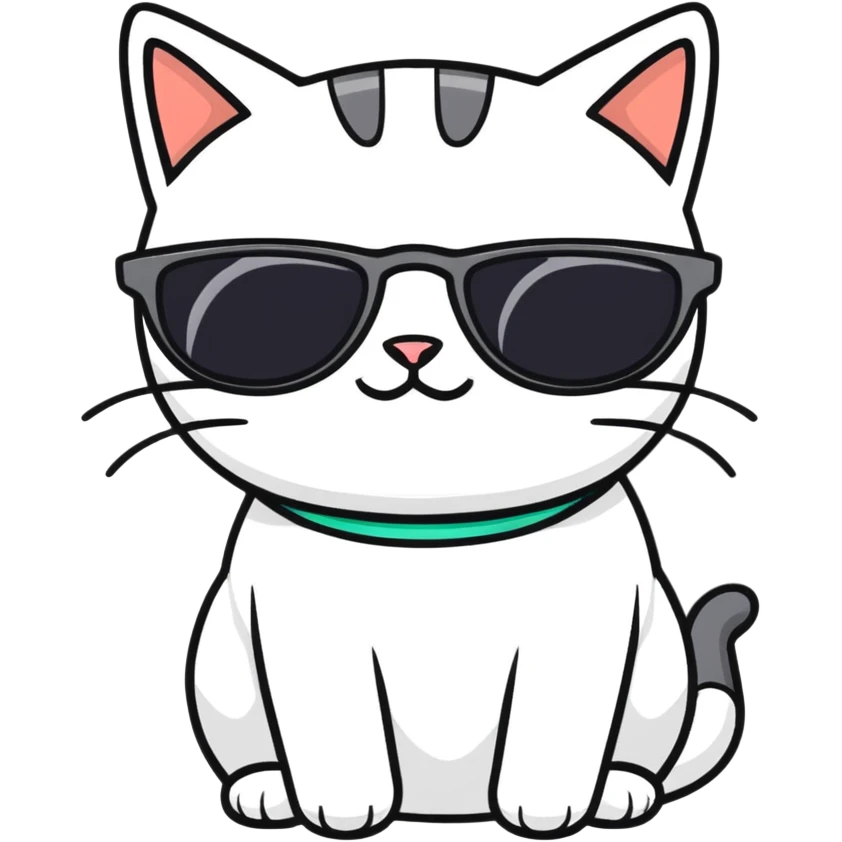 Cat with sunglasses emoji