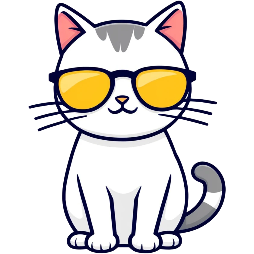 Cat with sunglasses emoji