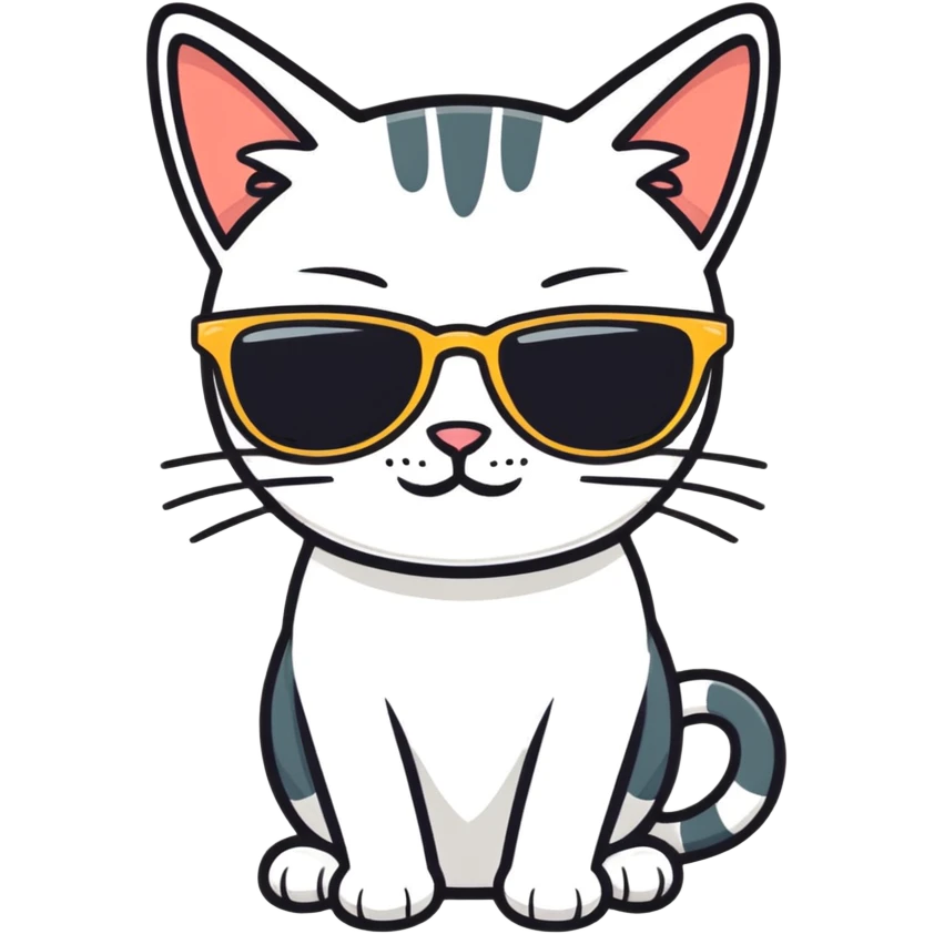 Cat with sunglasses emoji