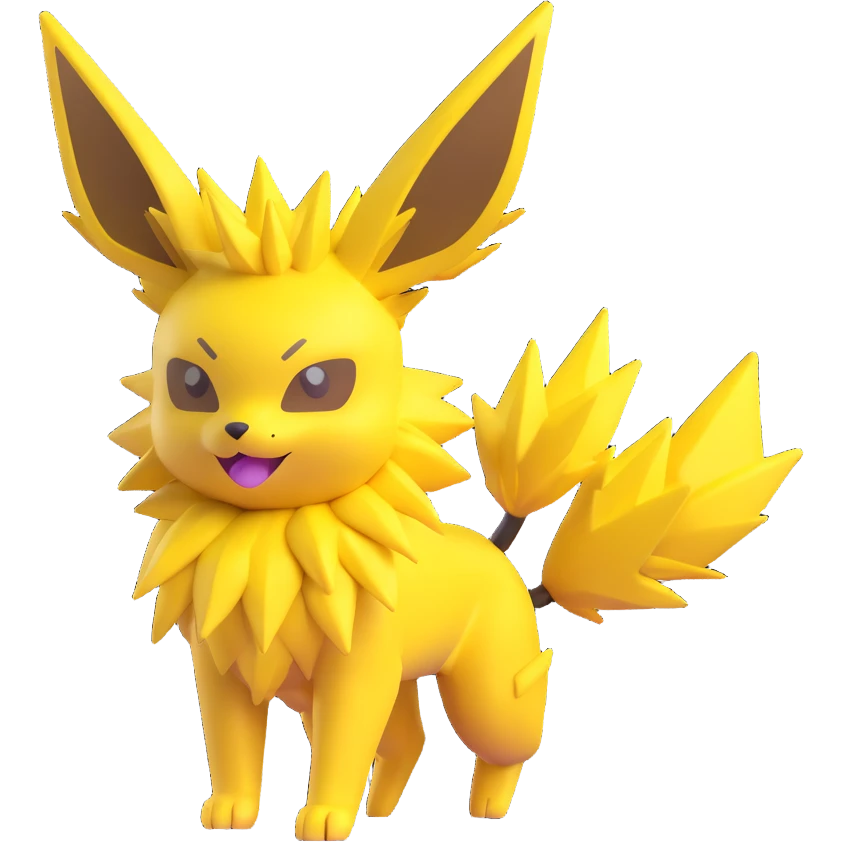 Jolteon the electric Pokémon waving emoji