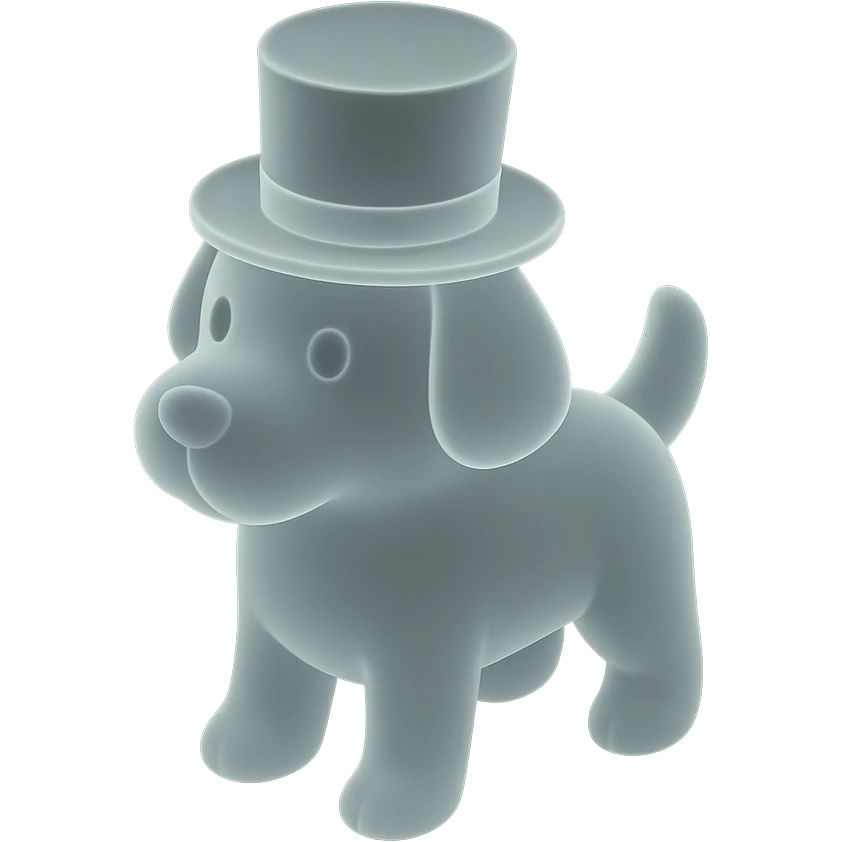 dog in a top hat emoji