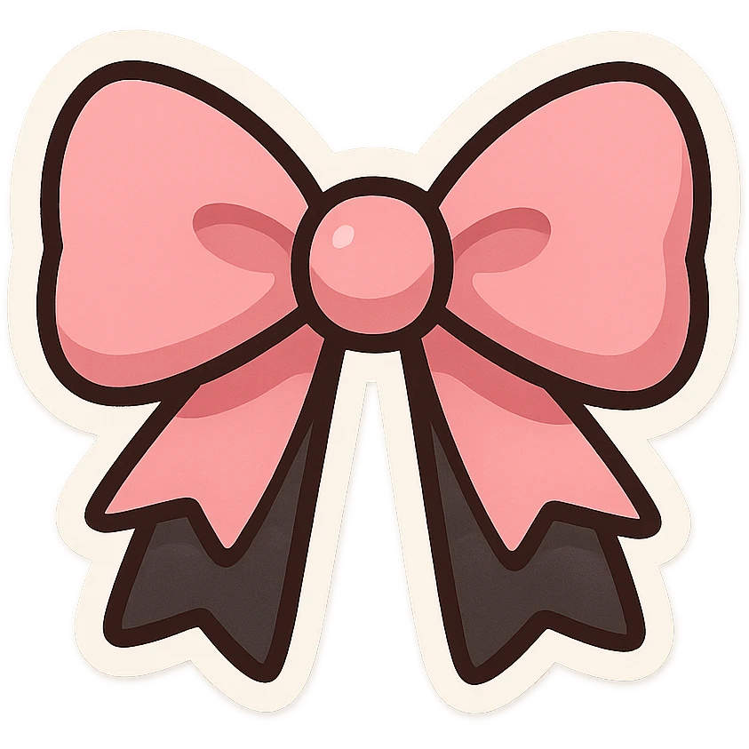 Pink and black object emoji