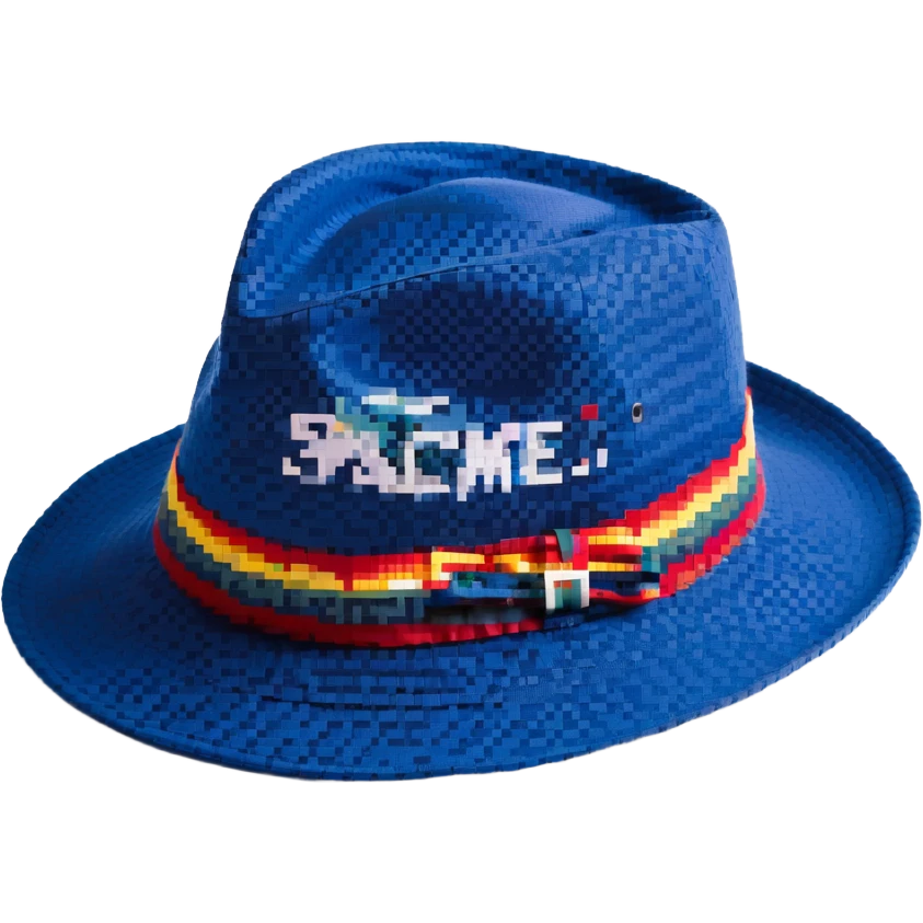 Синяя спортивная панамка со шнурком и надписью SPACEME, no background emoji