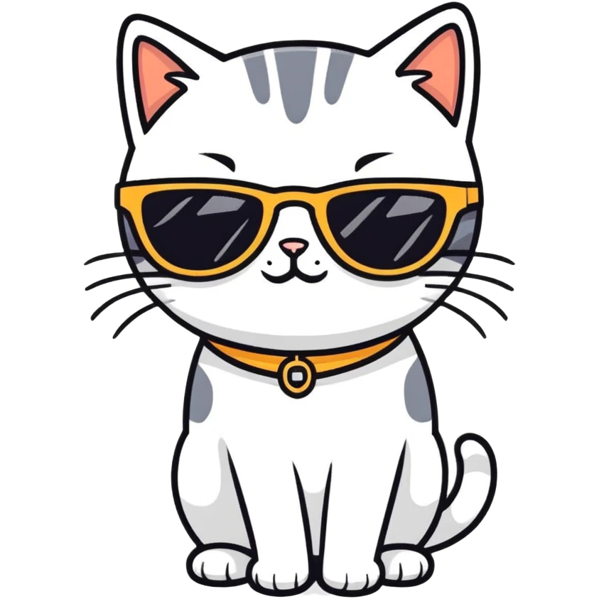 Cat with sunglasses emoji