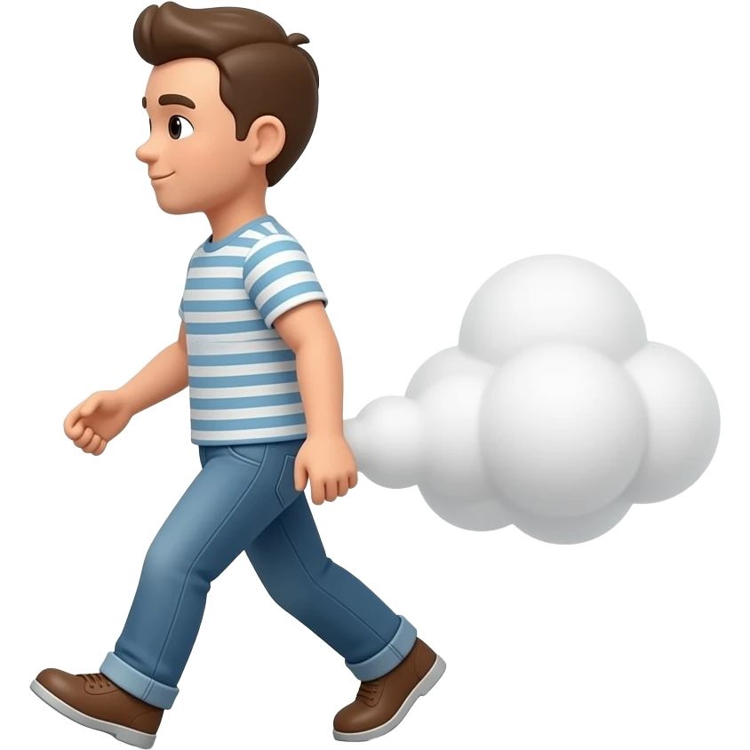 fart walk emoji