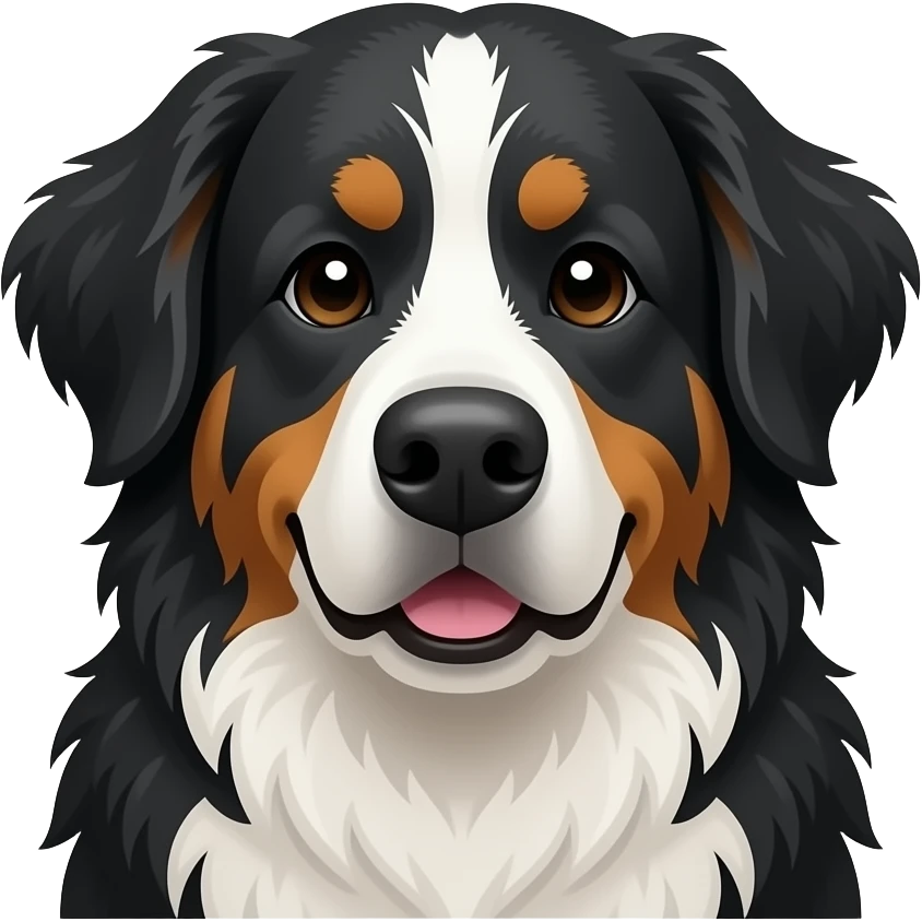 The Bernese Mountain Dog peeks from behind the long curtain. emoji