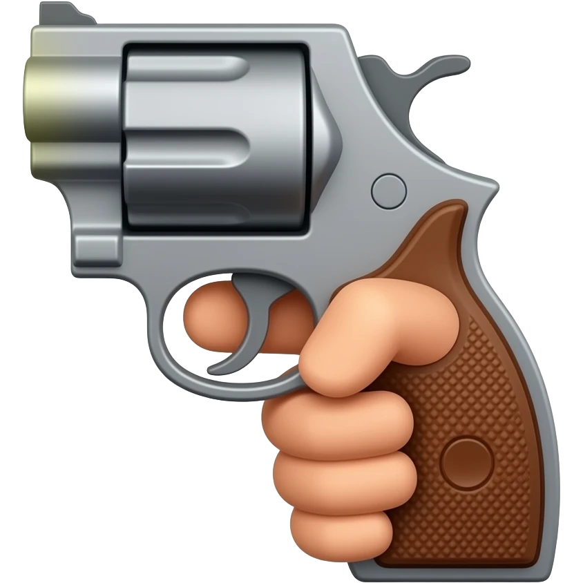 A gun that shoots emotion emoji