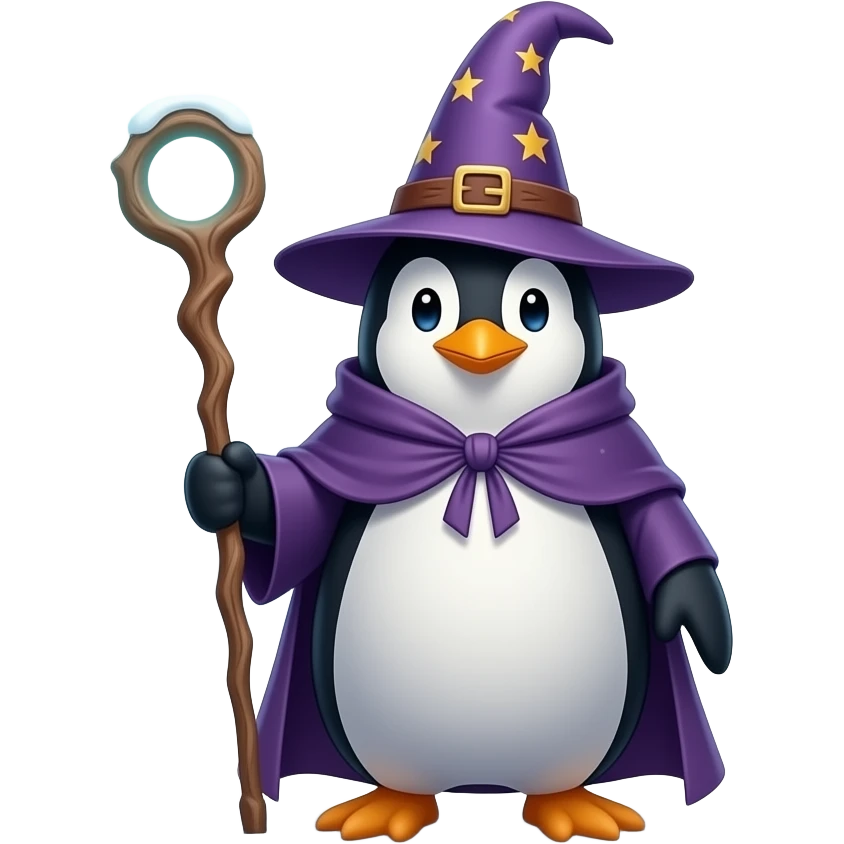 Penguin Wizard emoji