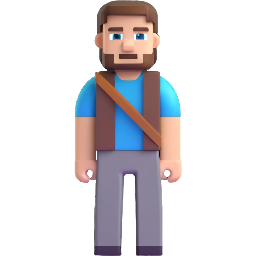 Minecraft Steve character emoji