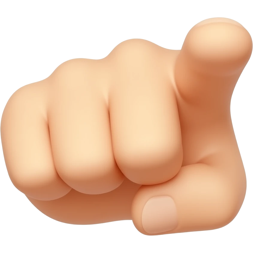 thumb emoji as above but with the thumb bent forward emoji