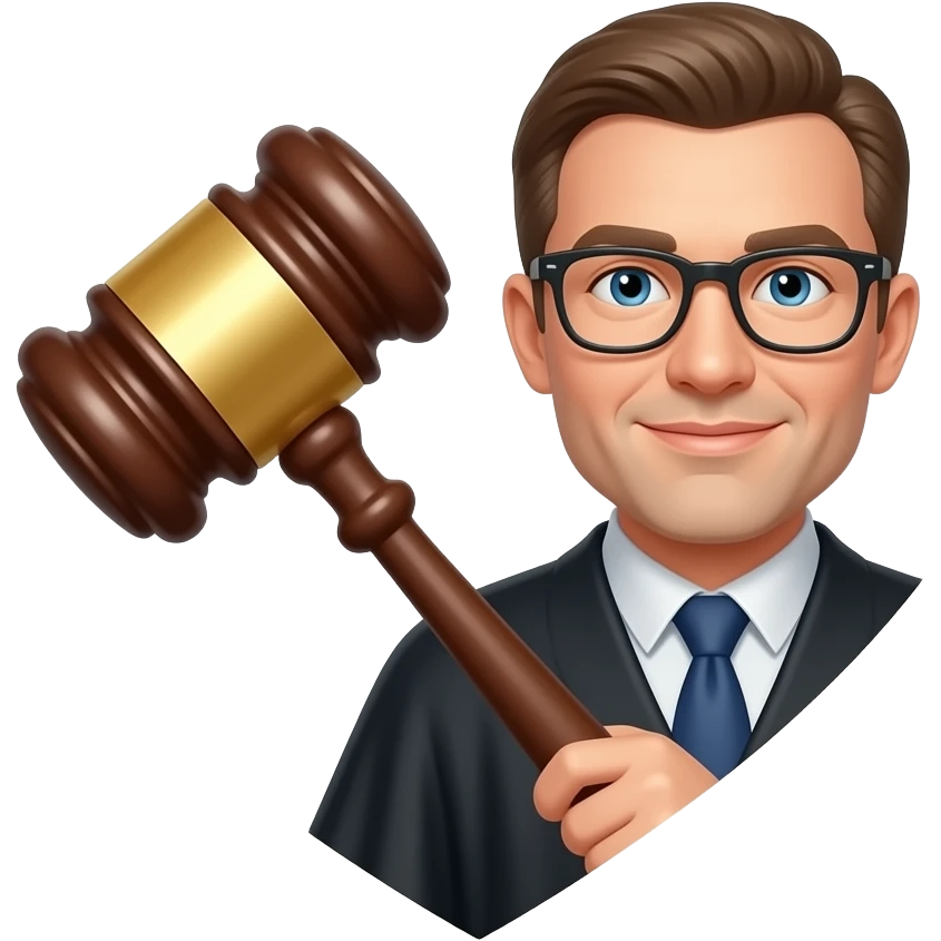 make a heart shape with a judge hammer and Brian inside emoji