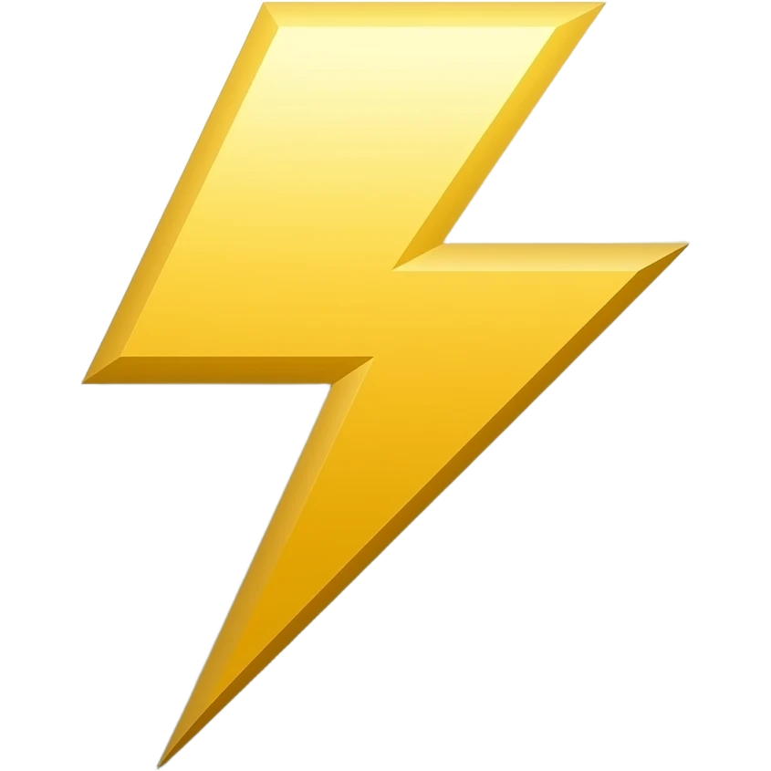 Thunder bolt only emoji