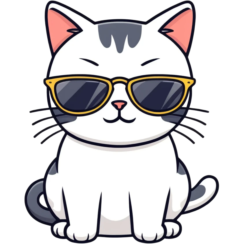 Cat with sunglasses emoji