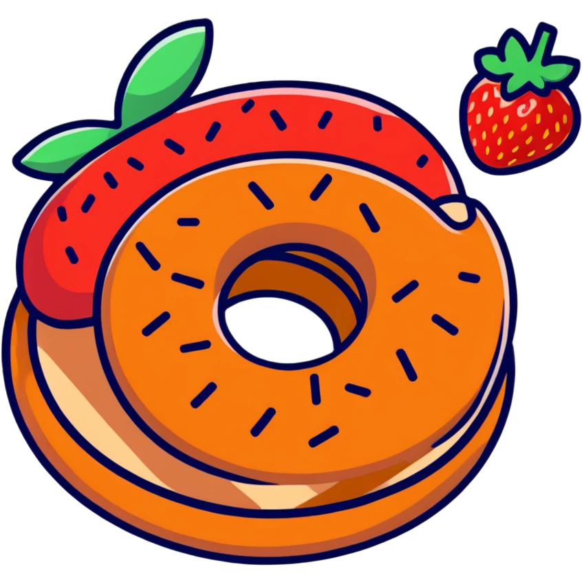 simit yiyen çilek emoji