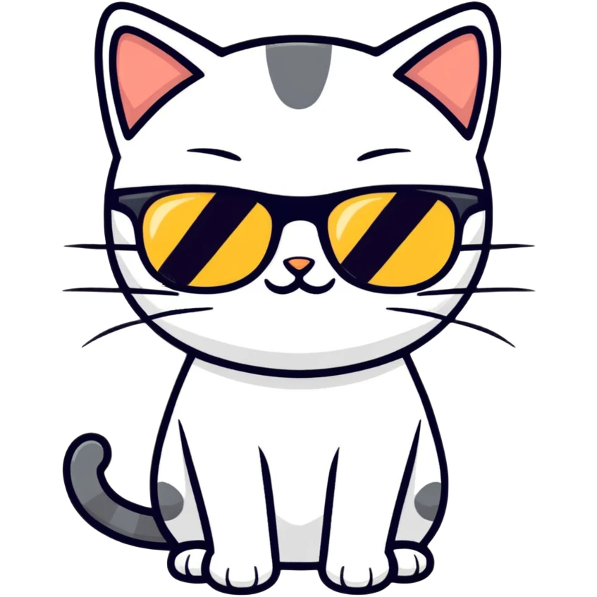 Cat with sunglasses emoji