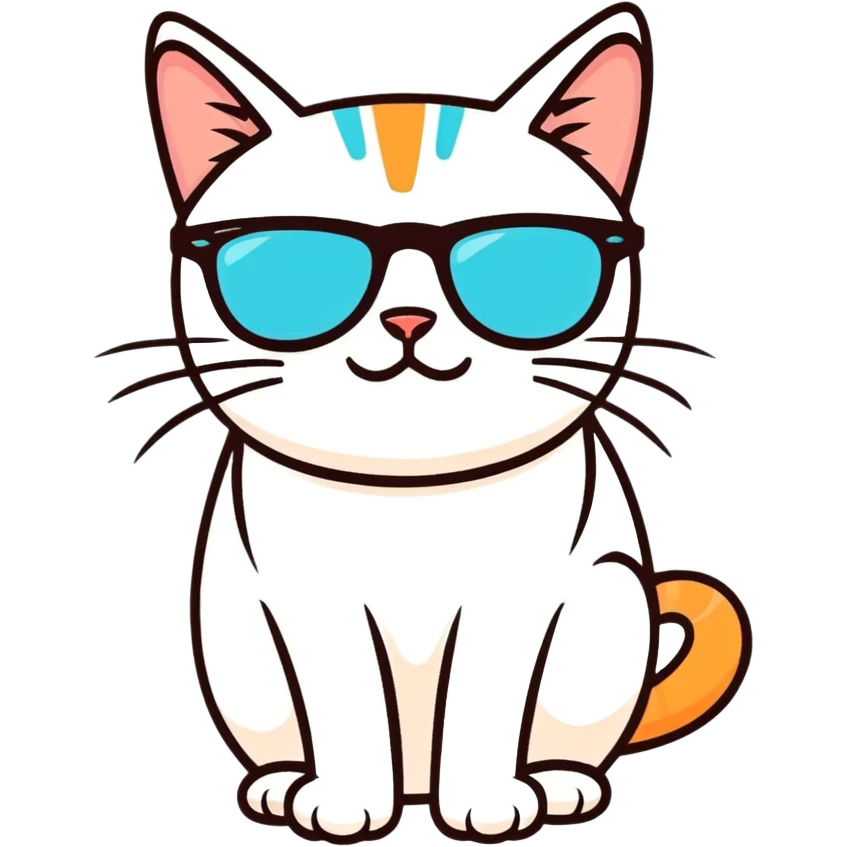 Cat with sunglasses emoji