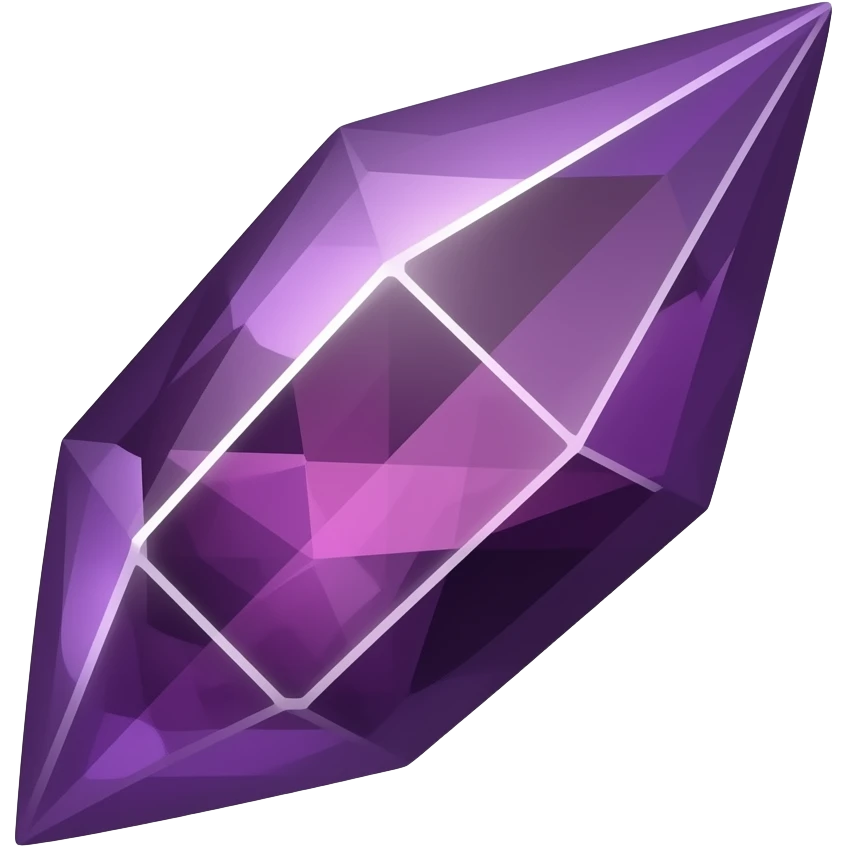 Amethyst crystal  pointed emoji