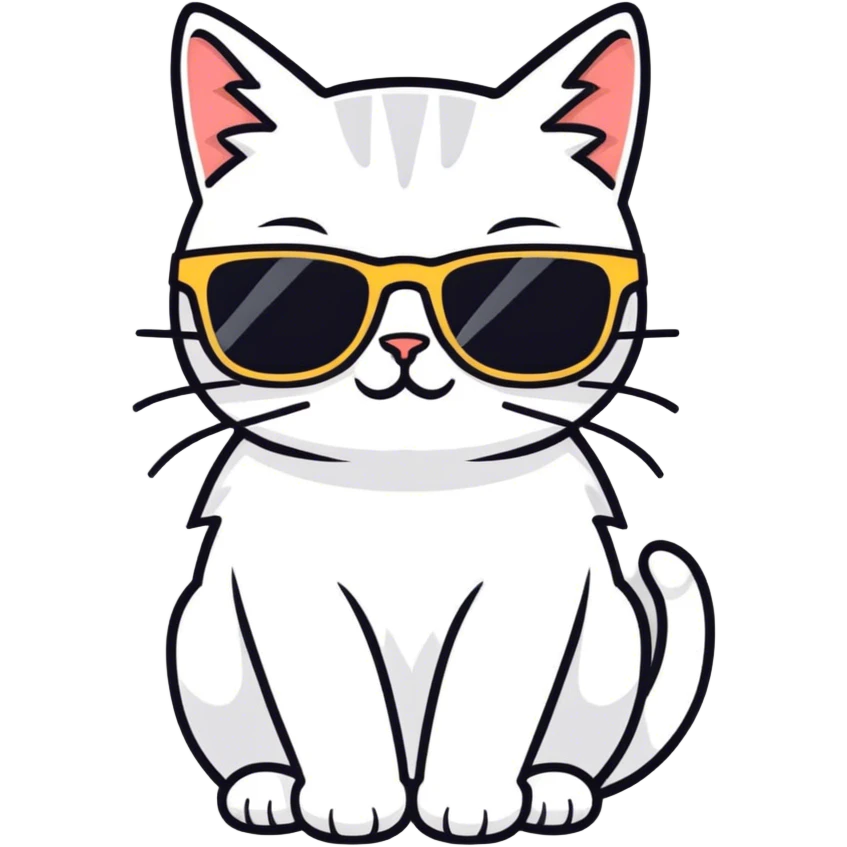 Cat with sunglasses emoji