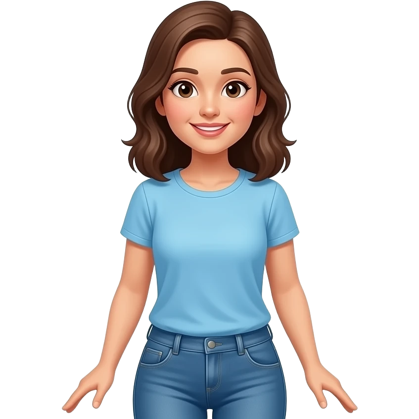 woman dressing casually with some question marks around her head emoji