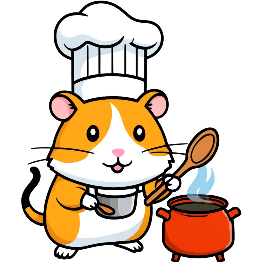 Hamster cooking emoji