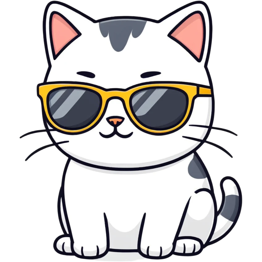 Cat with sunglasses emoji