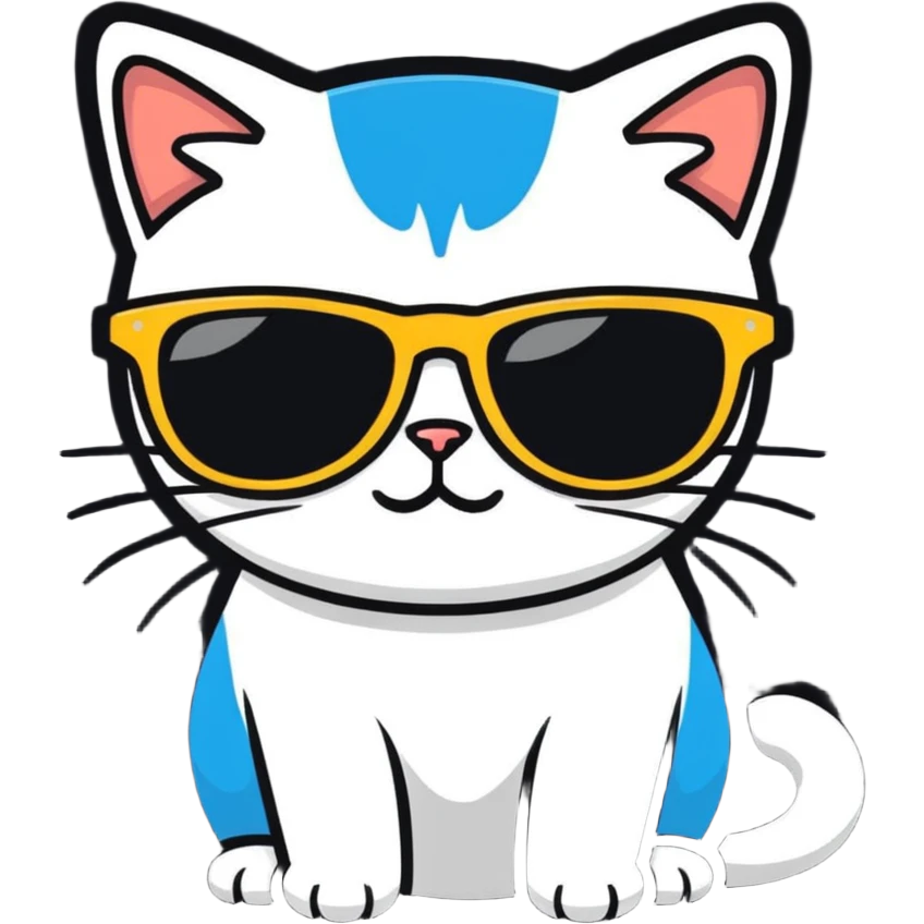 Cat with sunglasses emoji