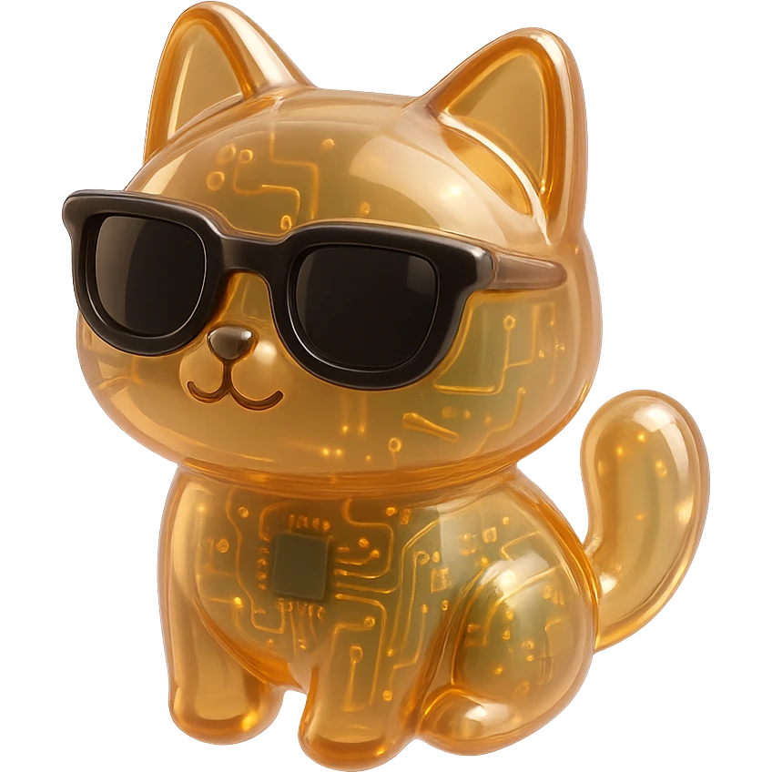 Cat wearing sunglasses emoji