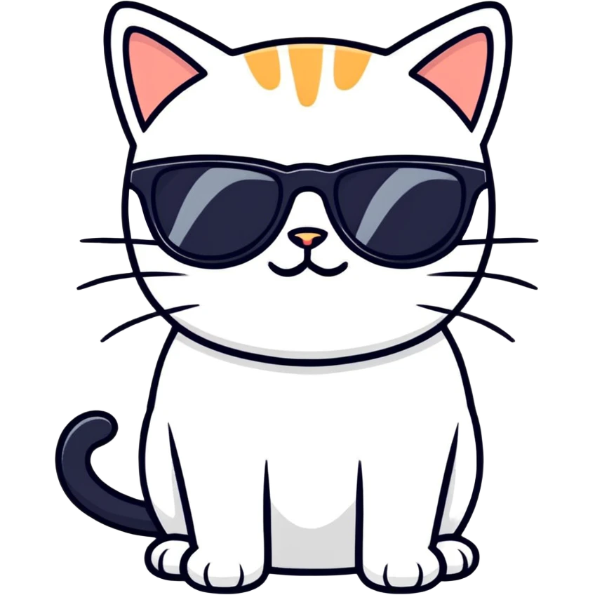 Cat with sunglasses emoji