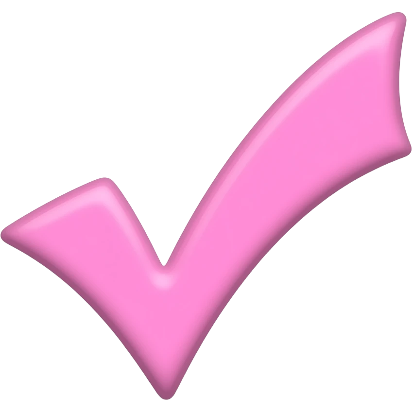 Pastel pink check emoji emoji