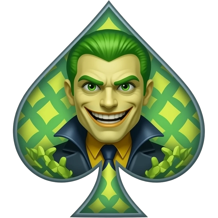 playing card with riddler green emoji