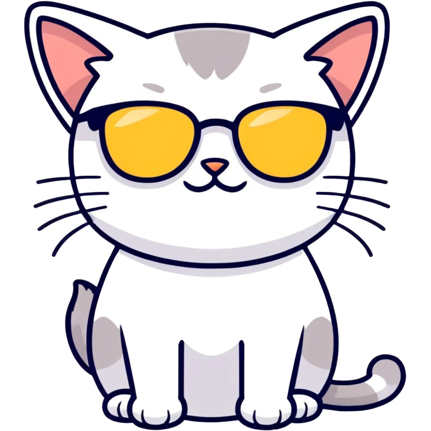 Cat with sunglasses emoji