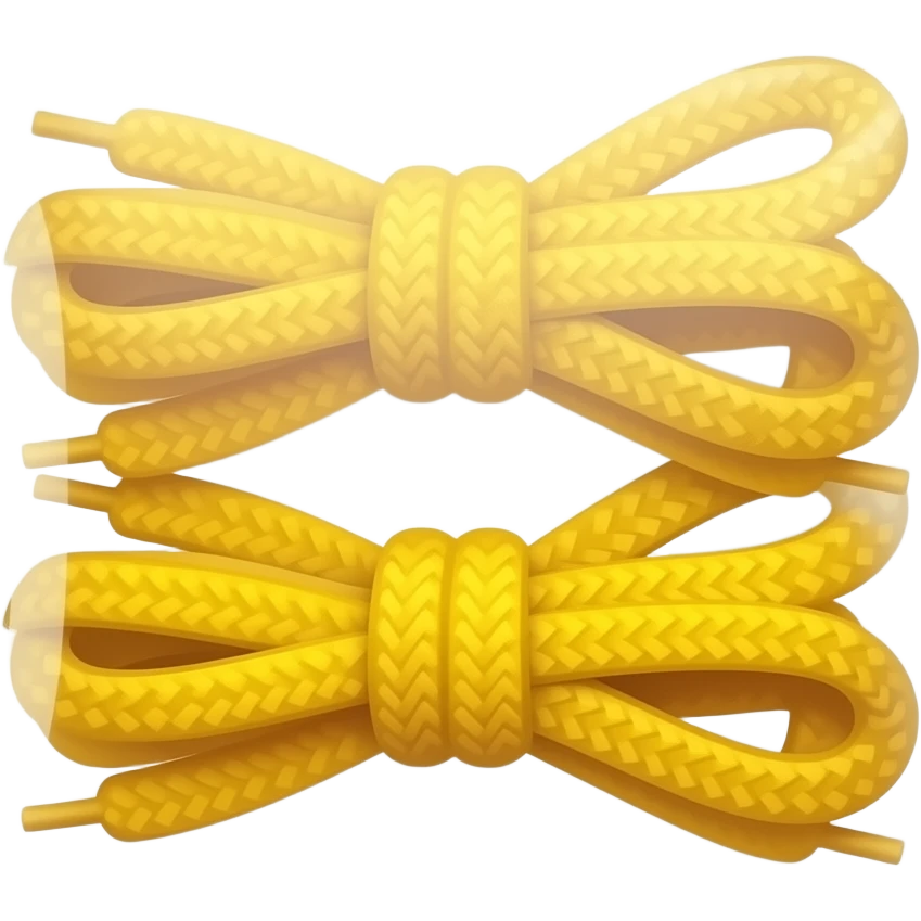Шнурки жёлтые плоские в упаковке emoji