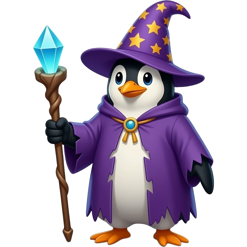 Penguin Wizard emoji