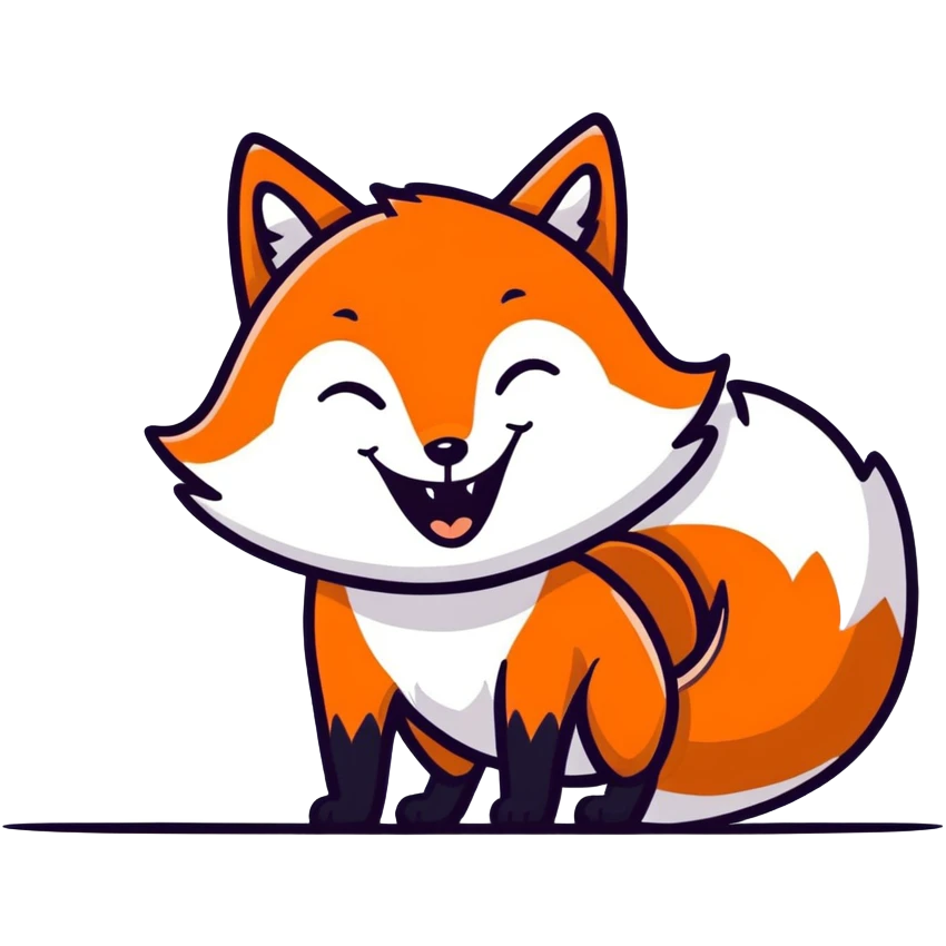 Fox laugh  emoji