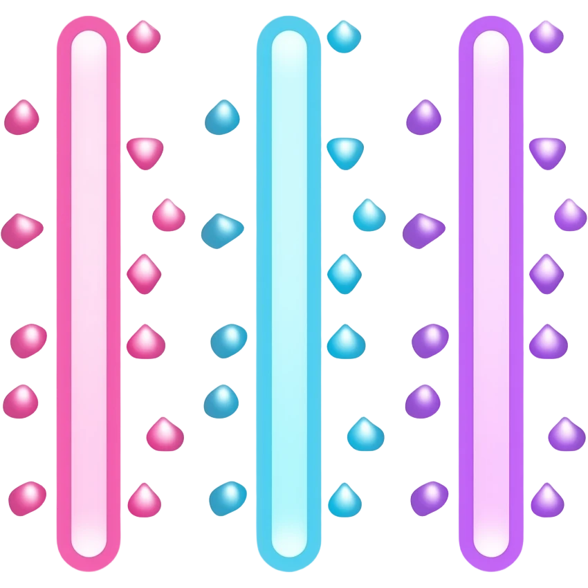 pink, blue and purple glittery glowing neon colored straight vertical lines emoji