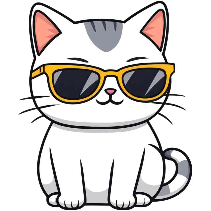 Cat with sunglasses emoji