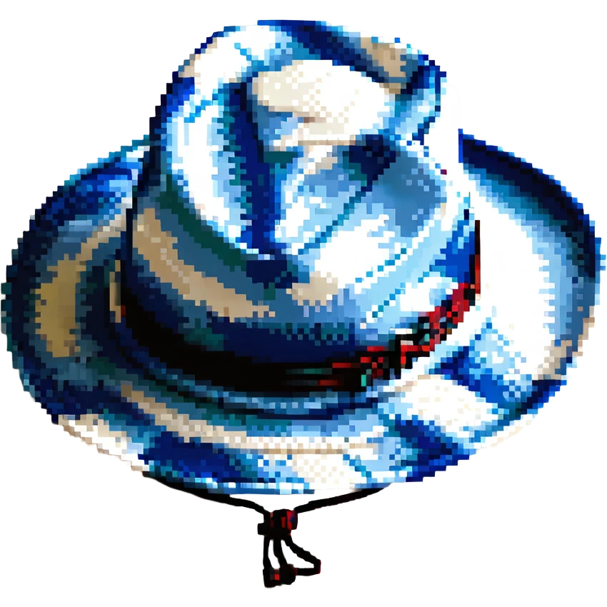 Синяя панамка со шнурком, no background emoji